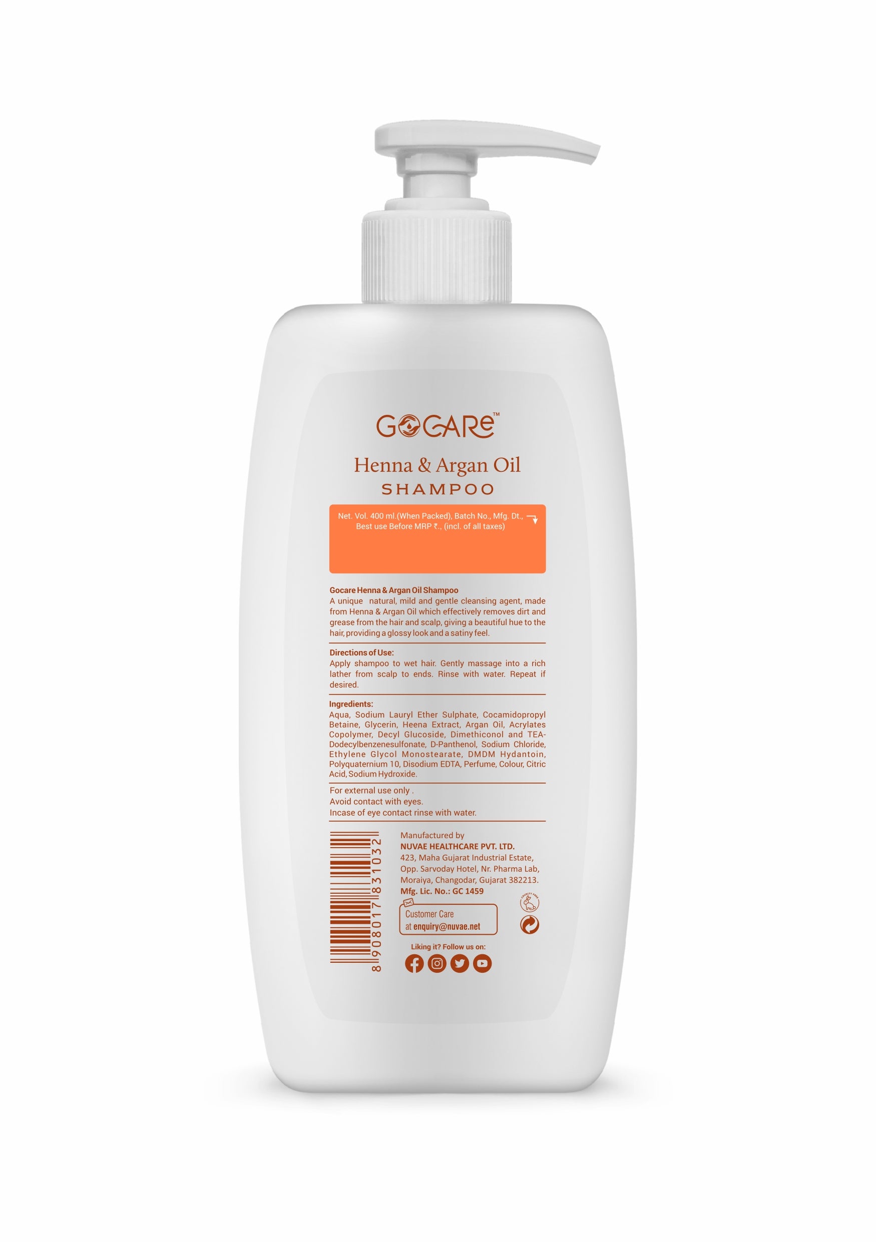 Henna & Argan Oil Smoothening & Strengthening Shampoo