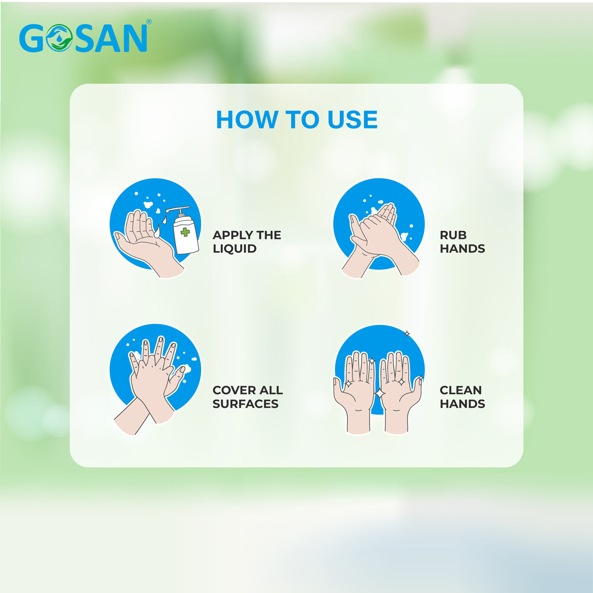 GoSan 500ml Hand Sanitizer With Flip Top