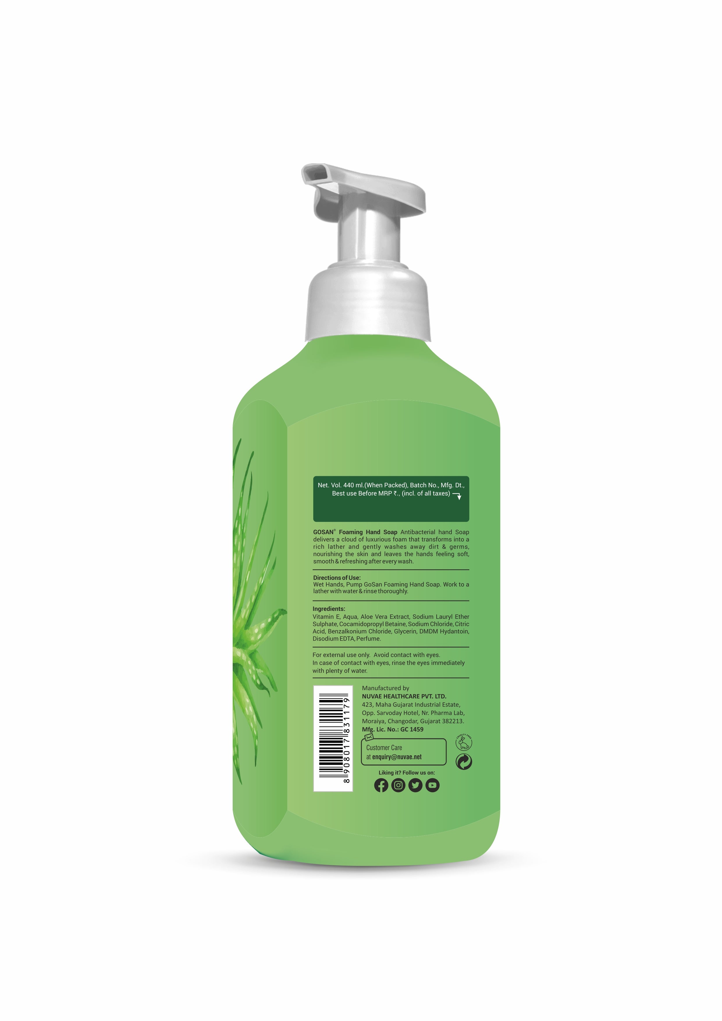 Gosan Aloe Vera Foaming Hand wash