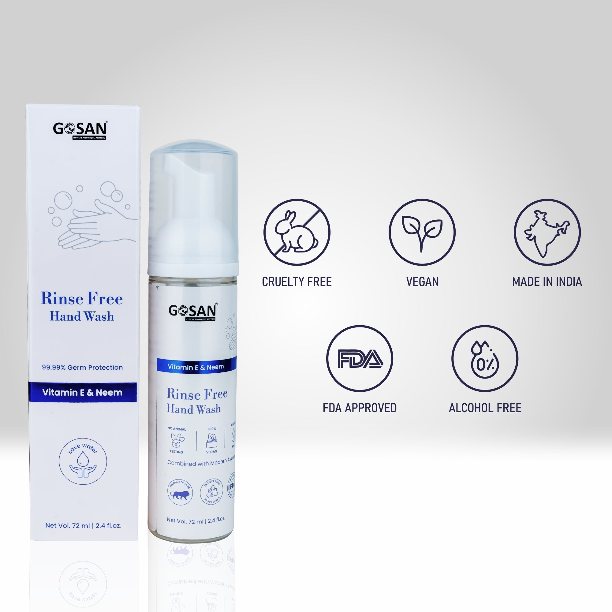 Gosan Rinse free 0% Alcohol Hand Wash