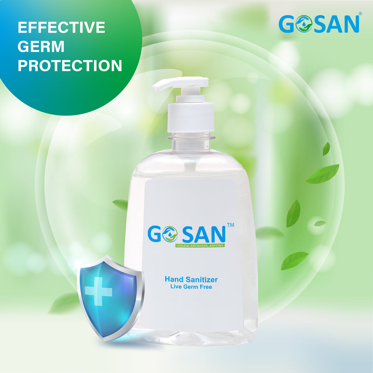 GoSan 500ml Hand Sanitizer With Flip Top